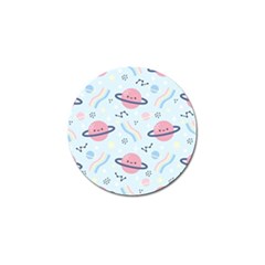 Cute-planet-space-seamless-pattern-background Golf Ball Marker by uniart180623