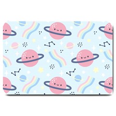 Cute-planet-space-seamless-pattern-background Large Doormat by uniart180623