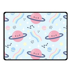 Cute-planet-space-seamless-pattern-background Fleece Blanket (small) by uniart180623