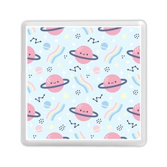 Cute-planet-space-seamless-pattern-background Memory Card Reader (square) by uniart180623