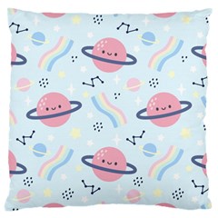 Cute-planet-space-seamless-pattern-background Large Cushion Case (two Sides) by uniart180623