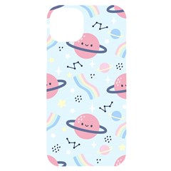 Cute-planet-space-seamless-pattern-background Iphone 14 Plus Black Uv Print Case