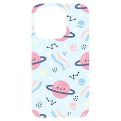 Cute-planet-space-seamless-pattern-background Iphone 14 Pro Black Uv Print Case by uniart180623