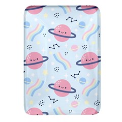 Cute-planet-space-seamless-pattern-background Rectangular Glass Fridge Magnet (4 Pack)