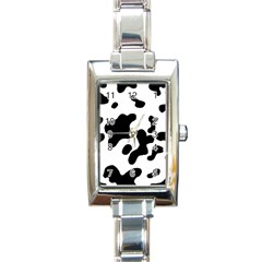 Cow Pattern Rectangle Italian Charm Watch