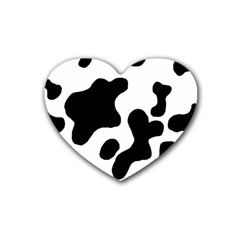 Cow Pattern Rubber Heart Coaster (4 Pack) by uniart180623