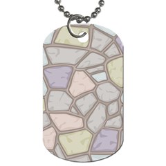 Cartoon-colored-stone-seamless-background-texture-pattern Dog Tag (two Sides) by uniart180623