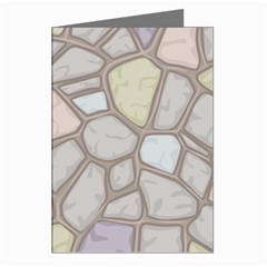 Cartoon-colored-stone-seamless-background-texture-pattern Greeting Cards (pkg Of 8) by uniart180623