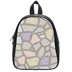 Cartoon-colored-stone-seamless-background-texture-pattern School Bag (small) by uniart180623