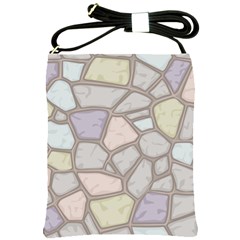 Cartoon-colored-stone-seamless-background-texture-pattern Shoulder Sling Bag by uniart180623