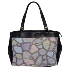 Cartoon-colored-stone-seamless-background-texture-pattern Oversize Office Handbag by uniart180623