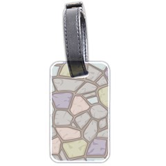 Cartoon-colored-stone-seamless-background-texture-pattern Luggage Tag (two Sides) by uniart180623