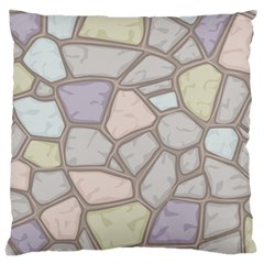 Cartoon-colored-stone-seamless-background-texture-pattern Large Cushion Case (two Sides) by uniart180623