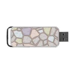 Cartoon-colored-stone-seamless-background-texture-pattern Portable Usb Flash (two Sides) by uniart180623