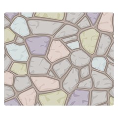 Cartoon-colored-stone-seamless-background-texture-pattern Two Sides Premium Plush Fleece Blanket (small) by uniart180623