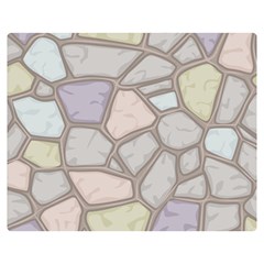 Cartoon-colored-stone-seamless-background-texture-pattern Two Sides Premium Plush Fleece Blanket (medium) by uniart180623