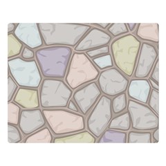 Cartoon-colored-stone-seamless-background-texture-pattern Two Sides Premium Plush Fleece Blanket (large) by uniart180623