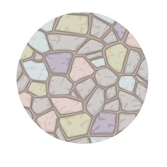 Cartoon-colored-stone-seamless-background-texture-pattern Mini Round Pill Box (pack Of 5) by uniart180623