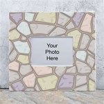 Cartoon-colored-stone-seamless-background-texture-pattern White Wall Photo Frame 5  x 7  Front