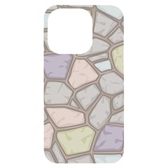 Cartoon-colored-stone-seamless-background-texture-pattern Iphone 14 Pro Black Uv Print Case