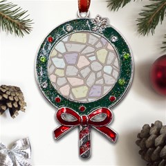 Cartoon-colored-stone-seamless-background-texture-pattern Metal X mas Lollipop With Crystal Ornament