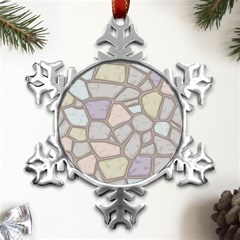 Cartoon-colored-stone-seamless-background-texture-pattern Metal Small Snowflake Ornament