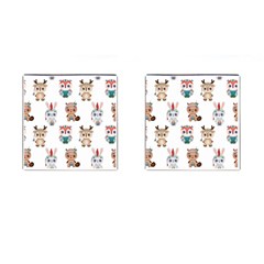 Cute-cartoon-boho-animals-seamless-pattern Cufflinks (square) by uniart180623