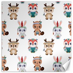 Cute-cartoon-boho-animals-seamless-pattern Canvas 12  X 12  by uniart180623