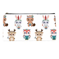 Cute-cartoon-boho-animals-seamless-pattern Pencil Case by uniart180623