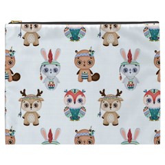 Cute-cartoon-boho-animals-seamless-pattern Cosmetic Bag (xxxl) by uniart180623