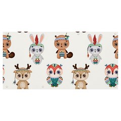 Cute-cartoon-boho-animals-seamless-pattern Banner And Sign 8  X 4  by uniart180623