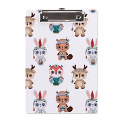 Cute-cartoon-boho-animals-seamless-pattern A5 Acrylic Clipboard by uniart180623