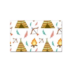 Cute-cartoon-native-american-seamless-pattern Sticker Rectangular (10 Pack) by uniart180623