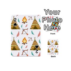 Cute-cartoon-native-american-seamless-pattern Playing Cards 54 Designs (mini) by uniart180623