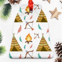 Cute-cartoon-native-american-seamless-pattern Ornament (bell) by uniart180623