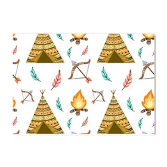 Cute-cartoon-native-american-seamless-pattern Crystal Sticker (a4) by uniart180623