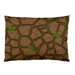 Cartoon-brown-stone-grass-seamless-background-texture-pattern Pillow Case (Two Sides) Front