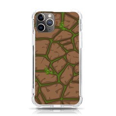 Cartoon-brown-stone-grass-seamless-background-texture-pattern Iphone 11 Pro 5 8 Inch Tpu Uv Print Case by uniart180623