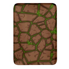 Cartoon-brown-stone-grass-seamless-background-texture-pattern Rectangular Glass Fridge Magnet (4 Pack) by uniart180623