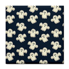 Hand-drawn-ghost-pattern Tile Coaster by uniart180623