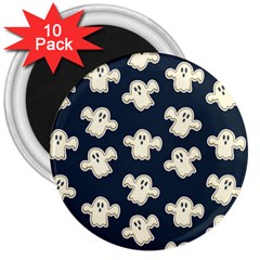 Hand-drawn-ghost-pattern 3  Magnets (10 Pack)  by uniart180623