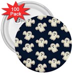 Hand-drawn-ghost-pattern 3  Buttons (100 pack)  Front