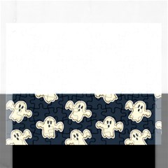 Hand-drawn-ghost-pattern Rectangular Jigsaw Puzzl by uniart180623