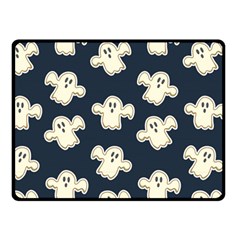 Hand-drawn-ghost-pattern Fleece Blanket (small)