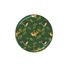 Cute-seamless-pattern-bird-with-berries-leaves Hat Clip Ball Marker (4 Pack) by uniart180623