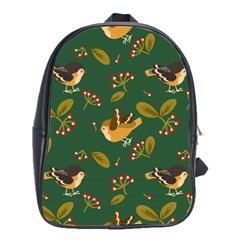 Cute-seamless-pattern-bird-with-berries-leaves School Bag (large) by uniart180623