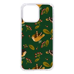 Cute-seamless-pattern-bird-with-berries-leaves Iphone 14 Pro Max Tpu Uv Print Case by uniart180623