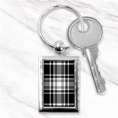 Pixel-background-design-modern-seamless-pattern-plaid-square-texture-fabric-tartan-scottish-textile- Key Chain (rectangle) by uniart180623