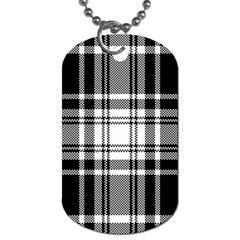 Pixel-background-design-modern-seamless-pattern-plaid-square-texture-fabric-tartan-scottish-textile- Dog Tag (two Sides) by uniart180623