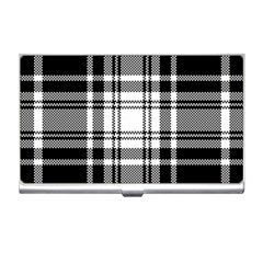 Pixel-background-design-modern-seamless-pattern-plaid-square-texture-fabric-tartan-scottish-textile- Business Card Holder by uniart180623